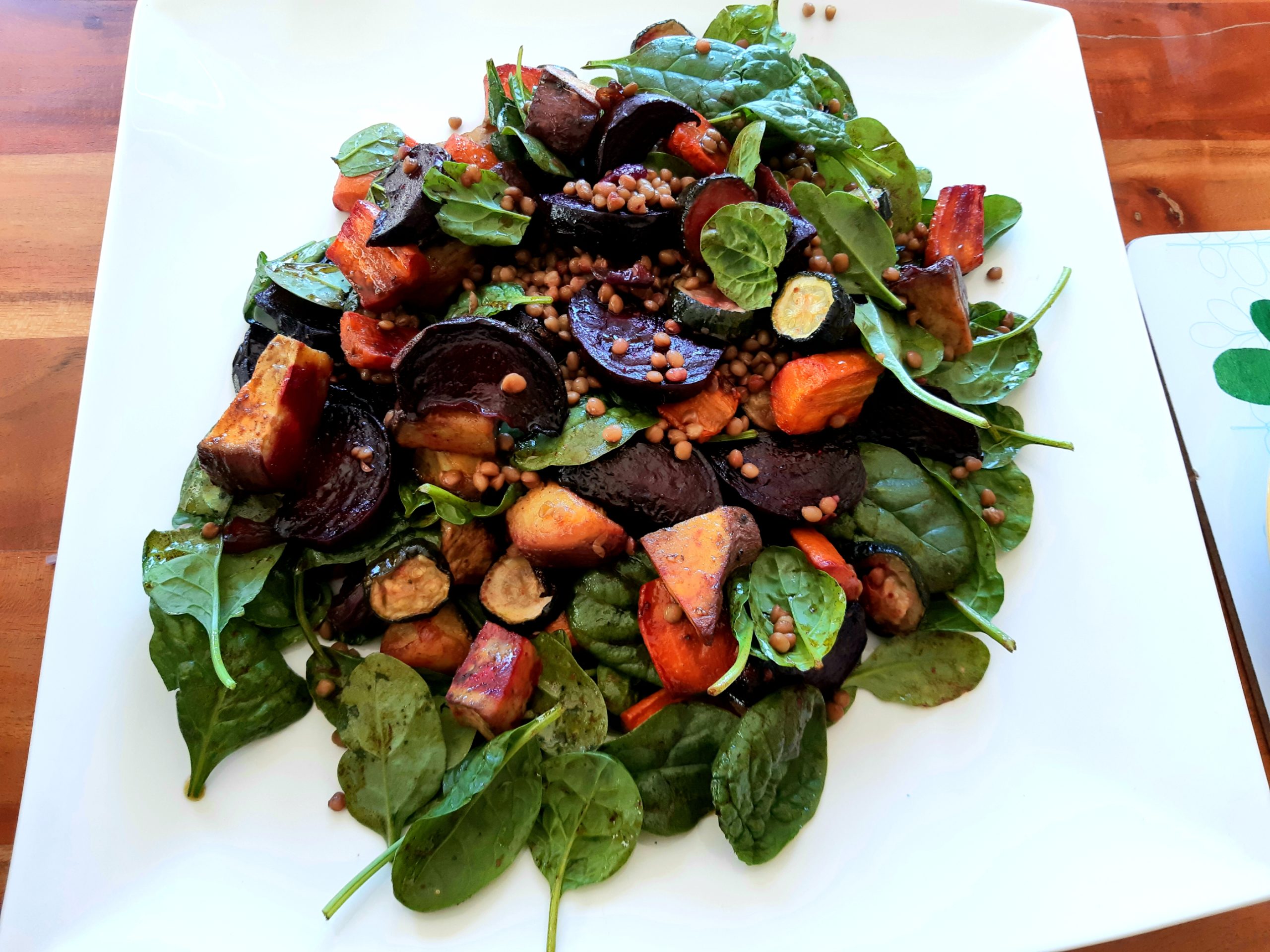 Roasted veggie salad