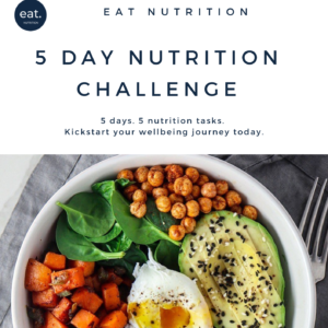 Cover page of 5 day nutrition challenge ebook