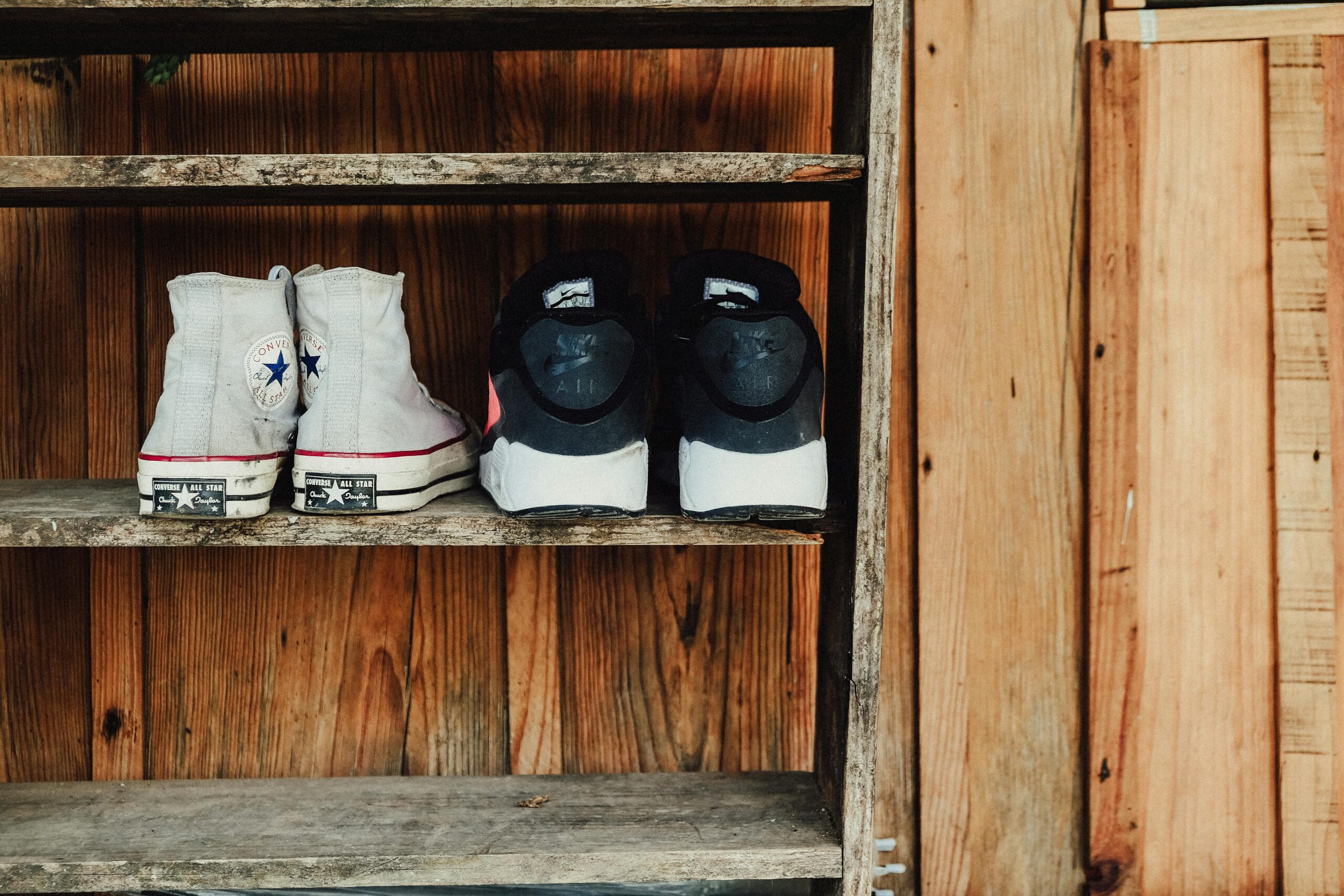 Shoes by the door to remove the friction of new healthy habits